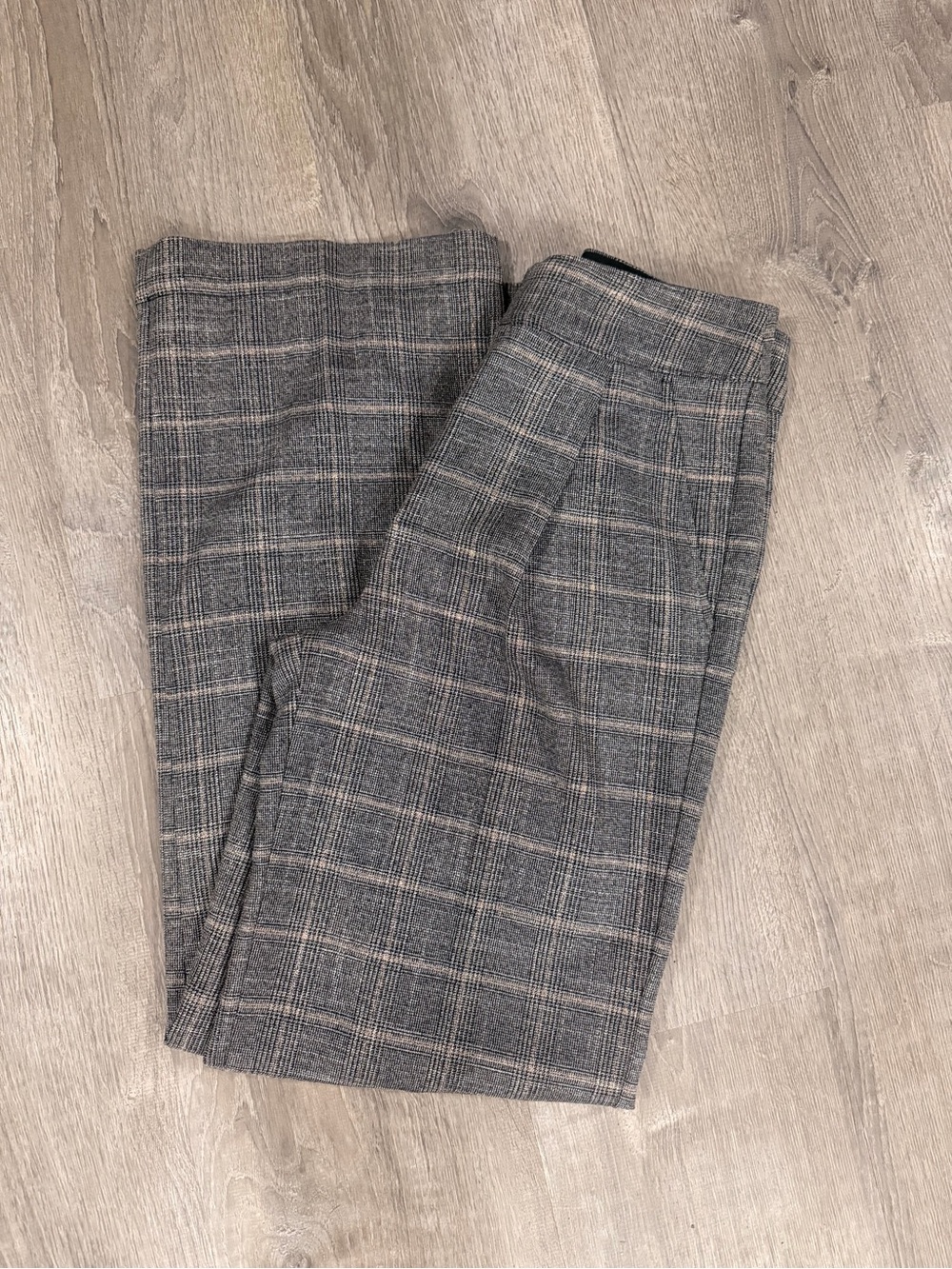Women’s NWT Gray Plaid Trousers Super High Rise Size 6R